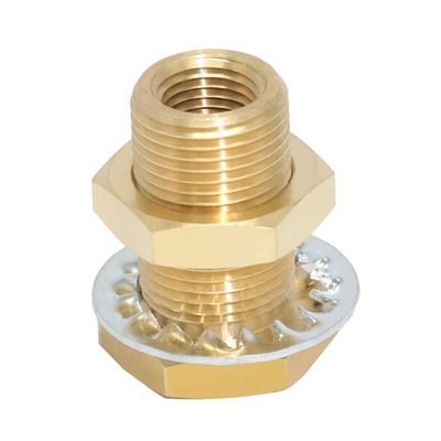 129-N2 FLOFLEX BFLOFLEX BRASS PIPE FITTING, BULKHEAD CONNECTOR 1/4" FEMALE X 1/4" FEMALE NPT